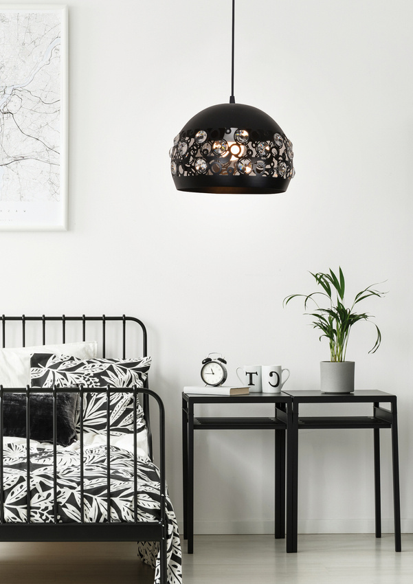 Lampa sufitowa wisząca 1X40W E27 czarny JOLINA 31-69696