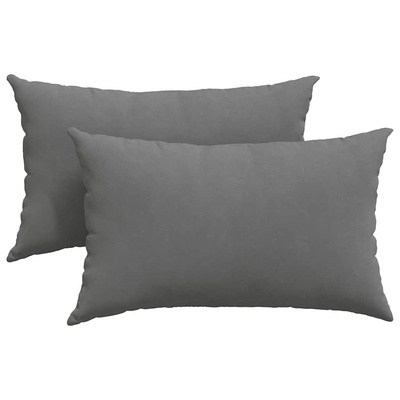 Poduszki na sofę 2 pcs Ciemnoszary 50 x 30 cm tkanina