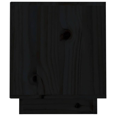 vidaXL Szafka pod TV, czarna, 70x34x40 cm, lite drewno sosnowe