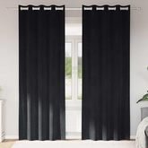 Zasłony zaciemniające 2 pcs Czarny 140 x 245 cm Aksamit