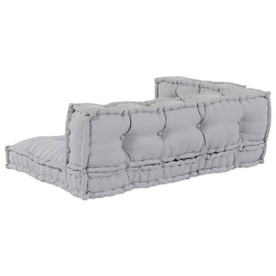 Poduszka do sofy paletowej 3 pcs Szary 120 x 80 x 38 cm tkanina