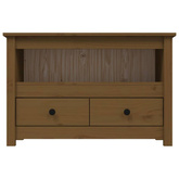 vidaXL Szafka pod TV, miodowy brąz, 79x35x52 cm, lite drewno sosnowe