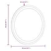 vidaXL Lustro łazienkowe z LED, okrągłe, 50 cm
