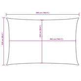 Prostokątny żagiel ogrodowy, tkanina Oxford, 2,5x5 m, kremowy