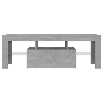 Szafka pod TV z oświetleniem LED, szarość betonu, 120x35x40 cm vidaXL