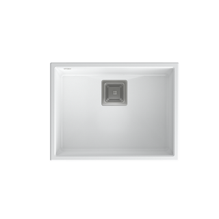 DAVID 50 GraniteQ snow white/elementy stalowe
