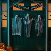 Zawieszany Duch Halloween 3 pcs Czarny 66 x 110 cm Poliester