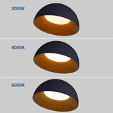 Plafon Klasyczny 24W CCT 50cm Drewniano-Czarny Abruzzo Piano