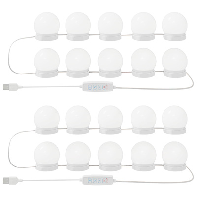 Lustrowe światła Ze LED Lights 2 pcs Biały 4.5 x 4.5 x 4.8 cm