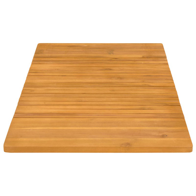 Mata do kąpieli Gładki brązowy 100 x 55 cm Lite Drewno Akacji