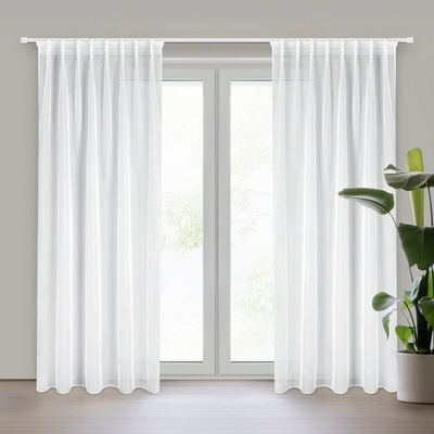 Firana Simone biała 140x300