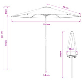 Parasolka ogrodowa 230 x 230 cm Poliester Prostokątny
