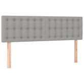vidaXL Zagłówek do łóżka z LED, jasnoszary, 144x5x78/88 cm, tkanina model standard