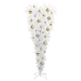 Sztuczna choinka z 150 diodami LED Biały 120 cm PVC i Stal