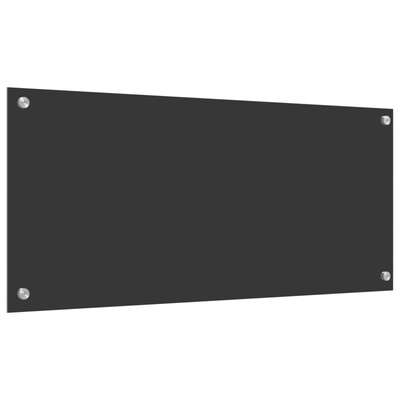 Panel kuchenny Ciemnoszary 90 x 40 cm szkło hartowane
