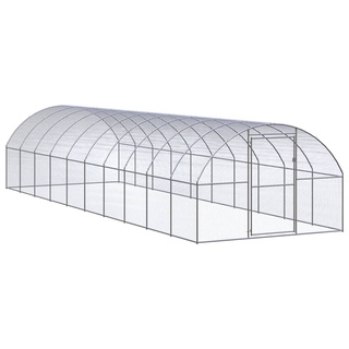 Klatka zewnętrzna dla kurcząt, 3x10x2 m, stal galwanizowana