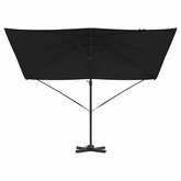 Parasol Roma Czarny 286 x 284 x 265 cm Aluminium i Poliester
