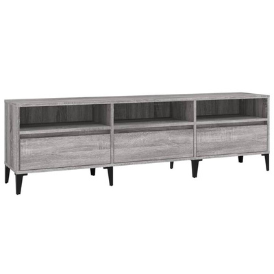 vidaXL Szafka pod TV, szary dąb sonoma, 150x30x44,5 cm wariant 8