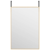 vidaXL Lustro na drzwi, złote, 40x60 cm, szkło i aluminium