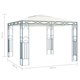 vidaXL Altana, 300 x 300 cm, kremowa