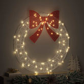 Wianek z 80 diodami LED Ciepła biel 92 x 92 x 9,5 cm Akryl