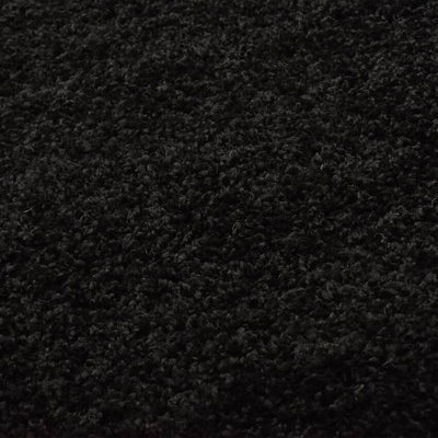 vidaXL Dywan shaggy, 160 cm, czarny