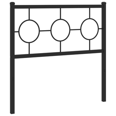 Metalowe wymienne wezgłowie, czarne, 90 cm