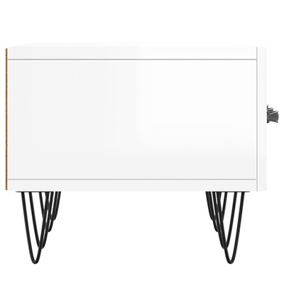 vidaXL Szafka pod TV, wysoki połysk, biała, 150x36x30 cm