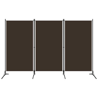 Parawan 3-panelowy, brązowy, 260 x 180 cm