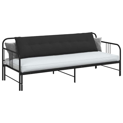 Poduszka na plecy Czarny 200 x 50 cm Tkanina mikrofibrowa