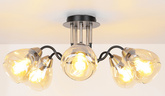 Lampa sufitowa czarno/złota dymiona 5xE27 Unica 35-00897