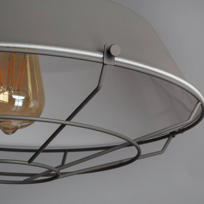 Lampa Wisząca Retro Loft Szara 36cm E27 Abruzzo Patrone