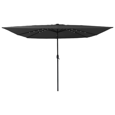 Parasolka ogrodowa Antracyt 295 x 295 x 245 cm Poliester i Stal