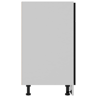 Szafka z szufladą, "Lyon", czarna, 80x46x81,5 cm