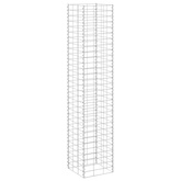 Wysokie donice gabionowe, 3 szt., 30x30x150 cm, żelazo