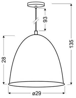 Lampa sufitowa wisząca 1X60W E27 czarny + chrom PATCH 31-43184
