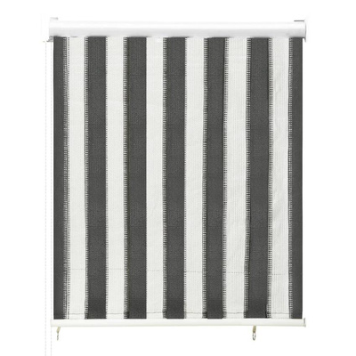 vidaXL Roleta zewnętrzna, 60x140 cm, antracytowo-białe pasy