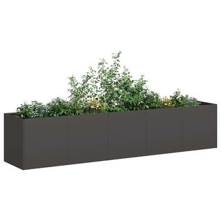 Doniczka Czarna 200x40x40 cm Stal walcowana na zimno