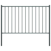 Panel ogrodzeniowy ze słupkami, stal malowana proszkowo, 1,81 x 0,75 m, antracyt