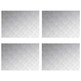 Stopień Prostokątny 4 pcs Srebrny 70 x 50 cm Aluminium
