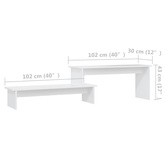 vidaXL Szafka pod TV, biała, 180x30x43 cm, materiał drewnopochodny