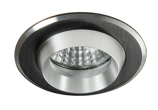 Nowoczesna oprawa wpuszczana MR16 SA-02 STB/AL czarny satynowy stała aluminium + oprawka GU10