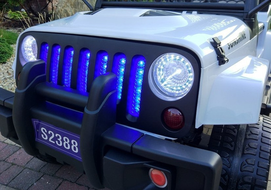 Auto na Akumulator S2388 Pilot Światła LED Radio Jeep Biały 4x45W
