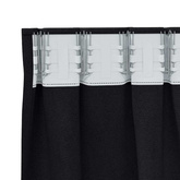 Firany blackout z kółkami 2 pcs Czarny 225 x 140 cm Poliester