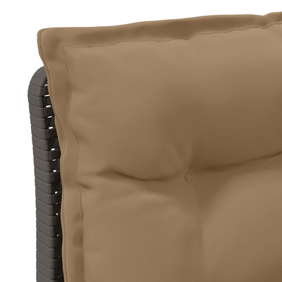 Sofa Ogrodowa 1-osobowa z Poduszkami w Wyglądzie Rattanowym PP