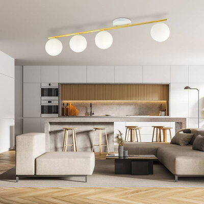 Lampa sufitowa  MONZA 4 WH OPAL