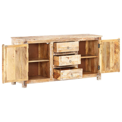 vidaXL Komoda, 151x40x75 cm, surowe drewno akacjowe