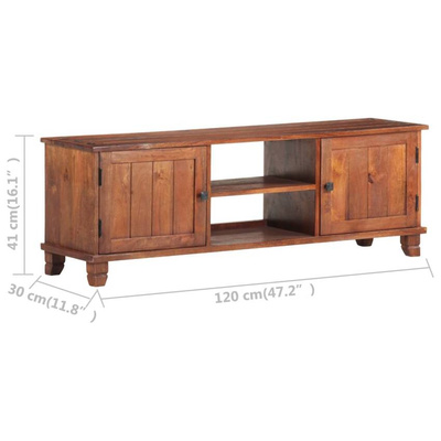 vidaXL Szafka pod TV, miodowy brąz, 120x30x41 cm, drewno akacjowe