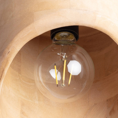 Lampa Wisząca z drewna z mango ?19cm E27 Abruzzo Fagioli