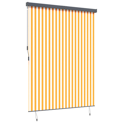 Roleta Biały i Pomarańczowy 200 x 250 cm Materiał i Aluminium